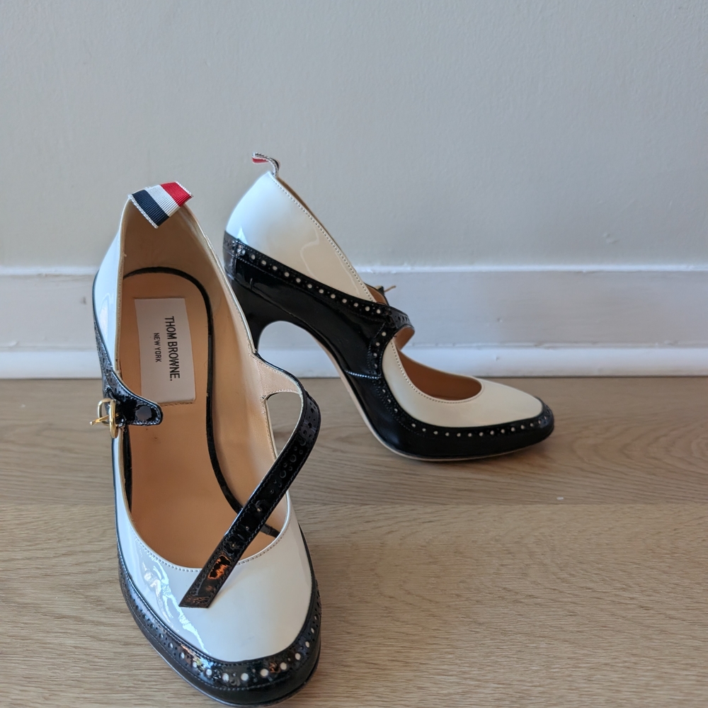 Thom Browne Black and White Women's Shoes 38